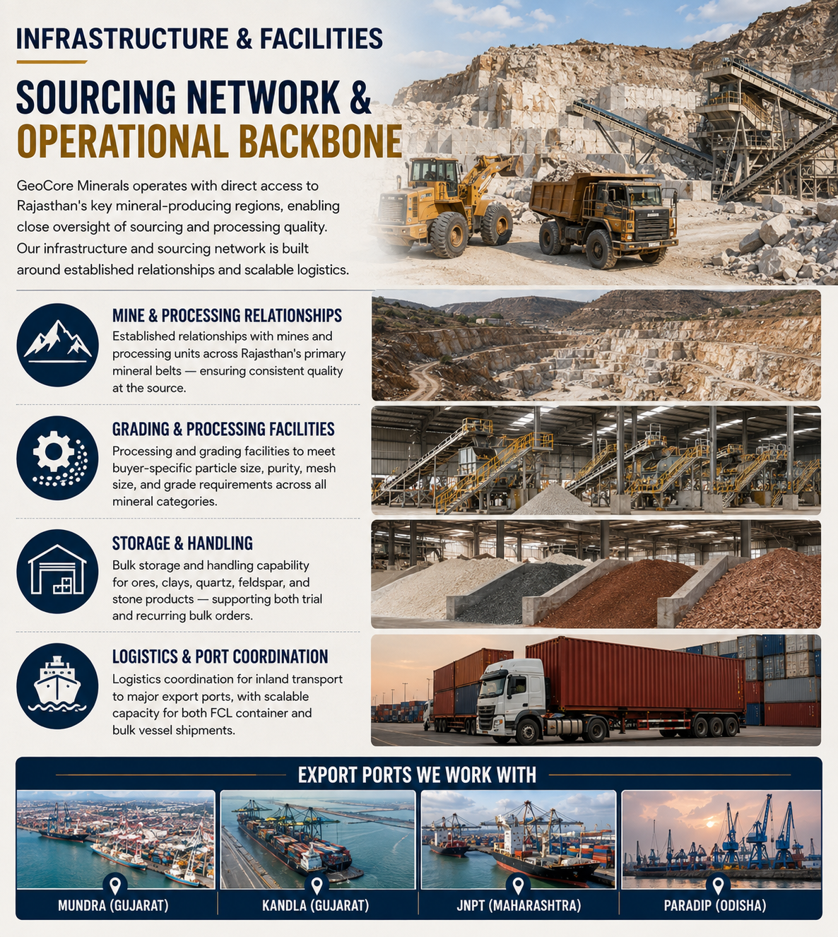 Mining quarry operations India mineral sourcing
